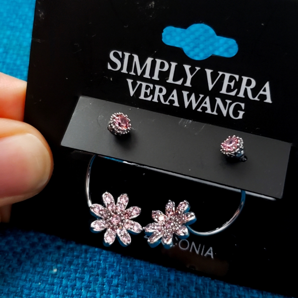 Vera Wang Flower Earrings